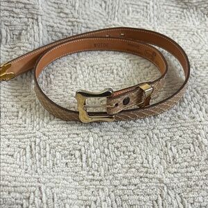 Justin Genuine Snake Belt size 28 gold buckle
